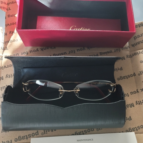 Cartier Gold Rimless Glasses - Picture 5 of 7